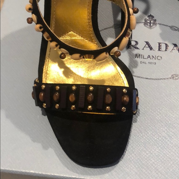 Authentic Prada sandals gently used size 7 - Picture 3 of 5